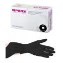 Перчатки медицинские WHITE PRODUCT черные, размер M - 1