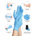 Перчатки медицинские WHITE PRODUCT голубые, размер L - 2