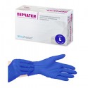 Перчатки медицинские WHITE PRODUCT синие, размер L - 1