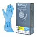 Перчатки медицинские BENOVY голубые, размер XL - 1