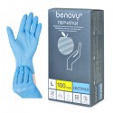 Перчатки медицинские BENOVY голубые, размер L - 1