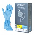 Перчатки медицинские BENOVY голубые, размер M - 1