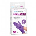 Перчатки медицинские WHITE PRODUCT размер S, фиолетовые - 1