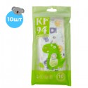 Маска защитная KF94 детская с рисунком животные, голубая - 5